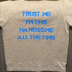 Long sleeved toddler boy shirt.